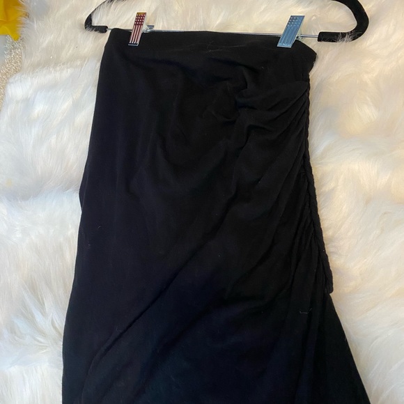 Solid asymmetrical midi skirt - Picture 5 of 5